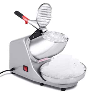 Electric Ice Crusher Shaver Machine 2288 oz Snow Cone Maker Shaved Ice 143 lbs in Silver
