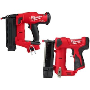 Milwaukee M18 FUEL 18V Gen ll 16-Gauge Straight Finish Nailer and M12 ...