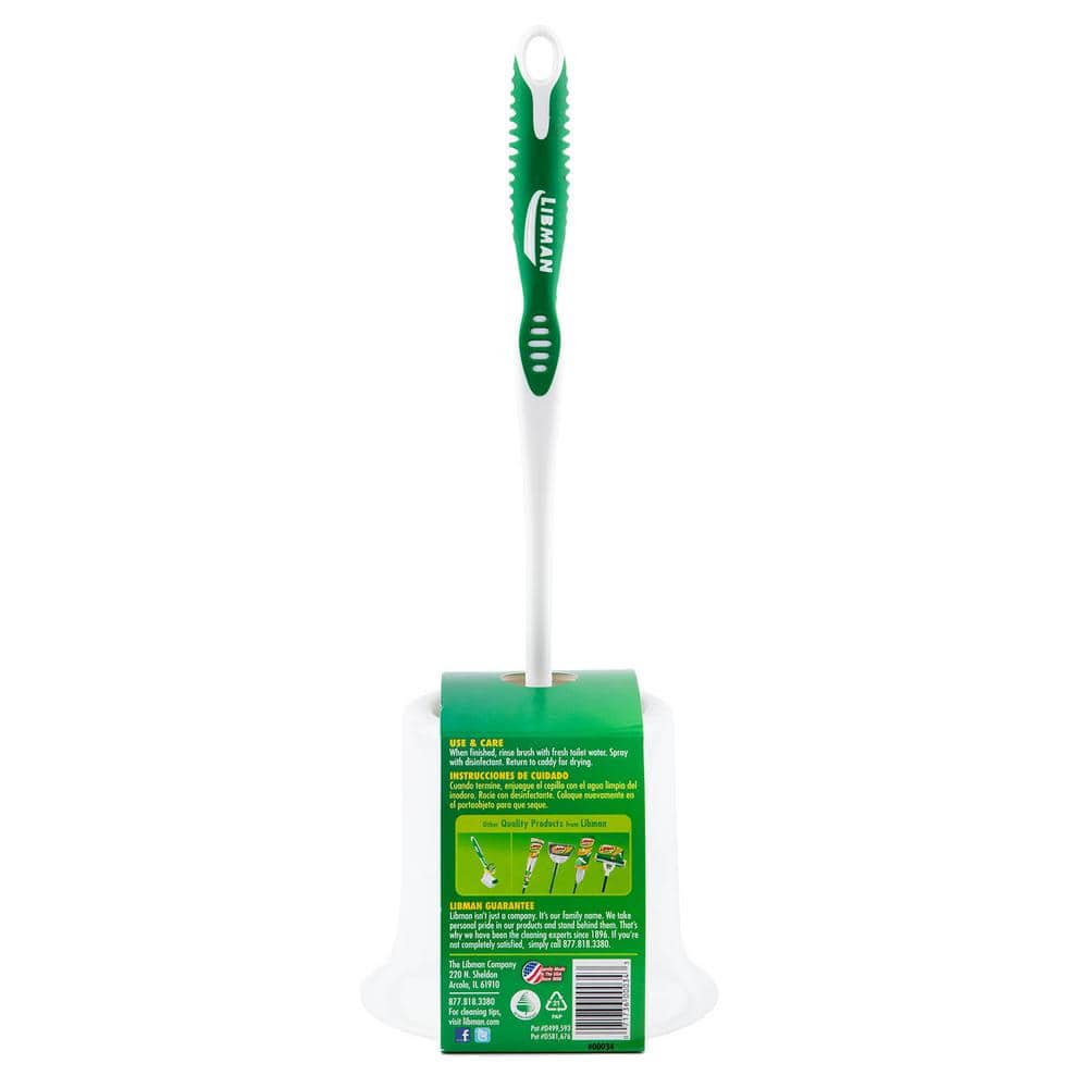 Libman Green and White Toilet Bowl Brush with Caddy