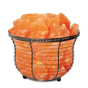 6.75 in. Ionic Crystal Natural Salt 9-11 lbs. Tall Basket Lamp