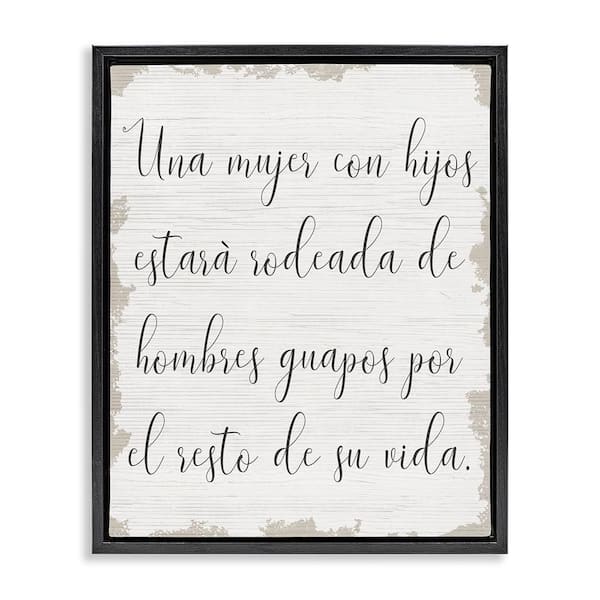 Stupell Industries Funny Boy Mom Phrase by Lil' Rue Black Floater Frame Typography Graphic Art Print 31 in. x 25 in.