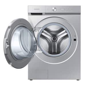Bespoke 5.3 cu. ft. Ultra-Capacity Smart Front Load Washer in Silver Steel with AI OptiWash and Auto Dispense