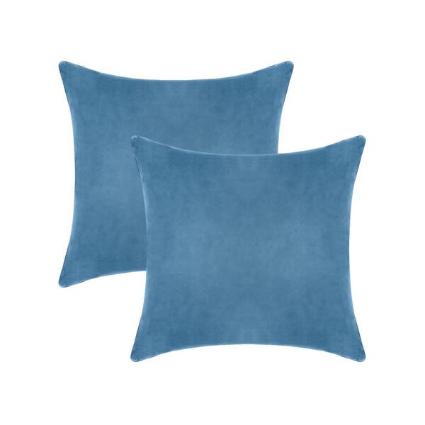 A1 Home Collections A1HC Navy Blue 24 in. x 24 in. Velvet Throw Pillow Covers Set of 2