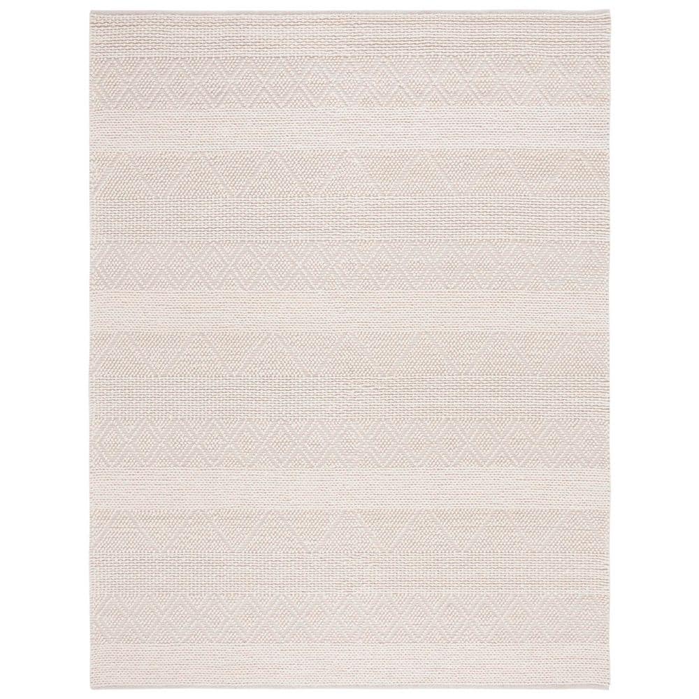 SAFAVIEH Natura 8 ft. x 10 ft. Ivory Diamond Striped Chevron Area Rug ...