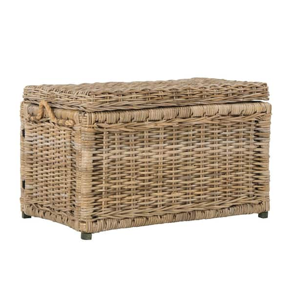 Jacob 30 in. Natural Wicker Storage Trunk