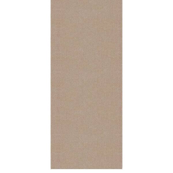 Oscar Non-Slip Rubberback Beige 2 ft. x 50 ft. Indoor Custom Cut Extra Long Runner Rug