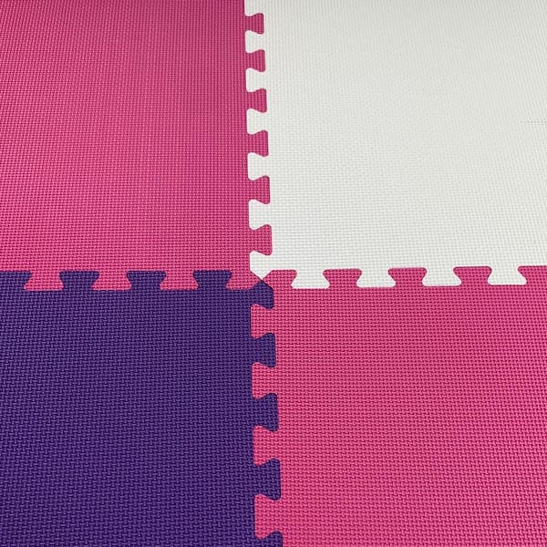 Greatmats Premium Pink 24 in. W x 24 in. L Foam Kids and Gym