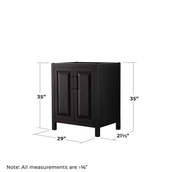 Wyndham Collection Daria 29-in Dark Espresso Bathroom Vanity Cabinet