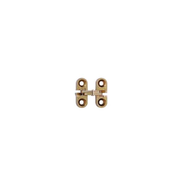 SOSS 3/8 in. x 1 in. Satin Brass Invisible Hinge (2-Pack)
