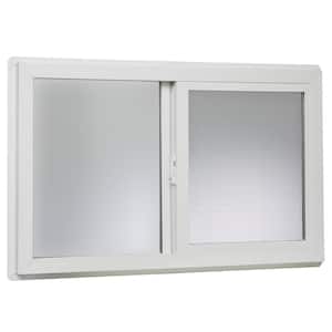 32 in. x 20 in. Universal/Reversible Insulated Glass Window Sliding White Vinyl Basement Replacement Window