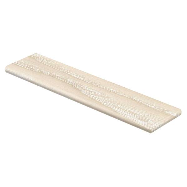 Cap A Tread Aspen Oak White 47 in. Long x 12-1/8 in. Deep x 1-11/16 in. Height Vinyl Right Return to Cover Stairs 1 in. Thick