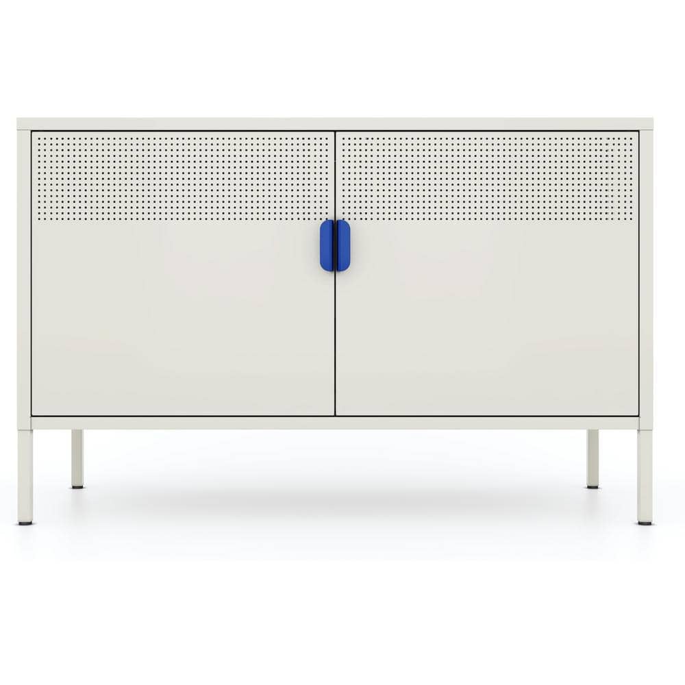 39.37 in. W Gray Kitchen Organizers Cabinet with 2-Doors and 2-Shelves