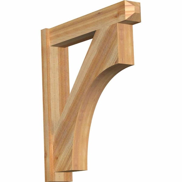 Ekena Millwork 6 in. x 34 in. x 30 in. Westlake Craftsman Rough Sawn Western Red Cedar Outlooker