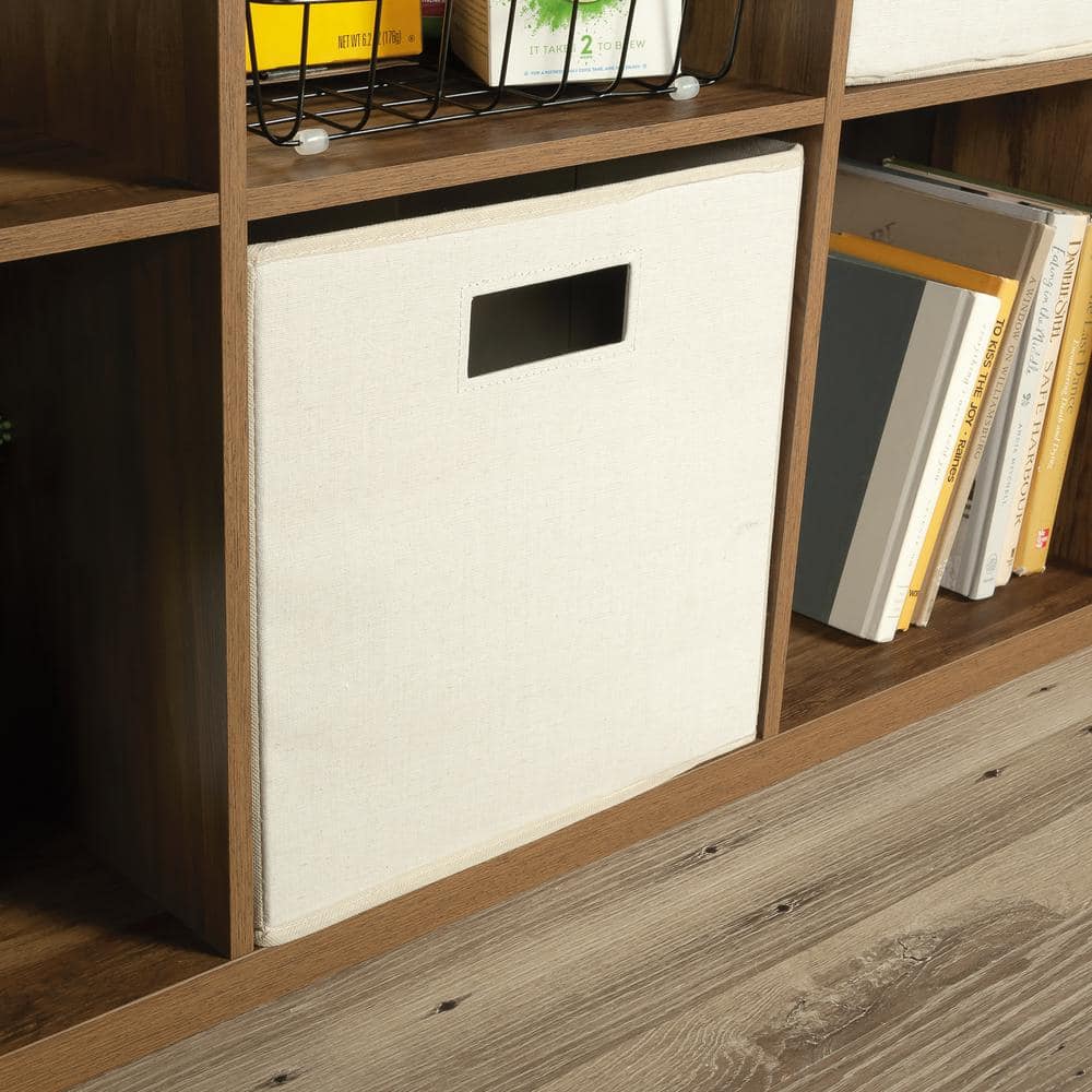 43.819" 9 Cube Organizer Storage Cube Rural Pine - Sauder: Laminated MDF, Adjustable Shelves