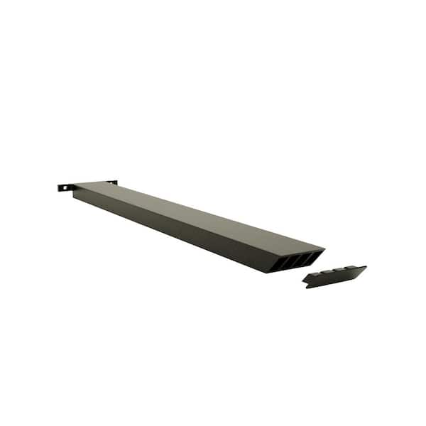 2.5in.  x 1in. x 28in. Black Aluminum Industrial Hidden Island Support Bracket
