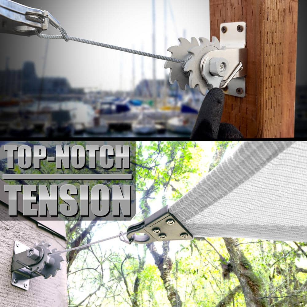 Premium Stainless Steel Winch Set for Rectangle Shade Sails