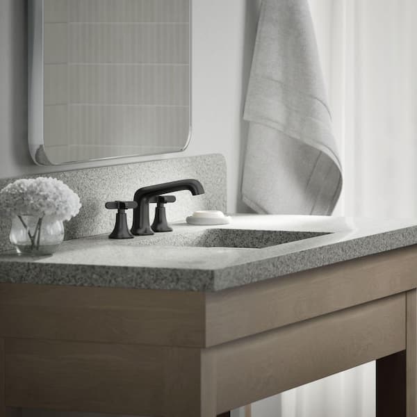 KOHLER Setra 8 in. Widespread Double Handle Bathroom Faucet in