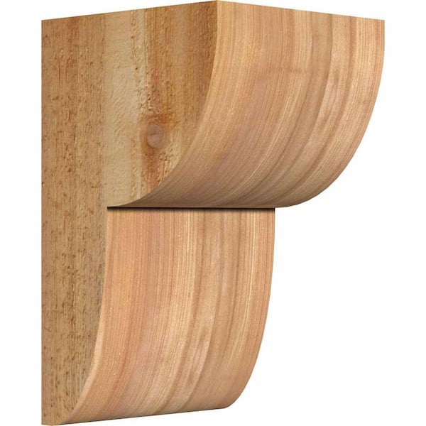 Ekena Millwork 6 in. x 6 in. x 10 in. Western Red Cedar Crestline Rough Sawn Corbel