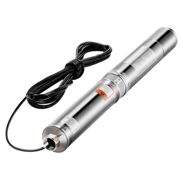 Deep Well Submersible Pump, 1.5 HP Output Power, 115V, 31.7 GPM Flow 276 ft. Head, with 32.81 ft. Cord, Stainless Steel