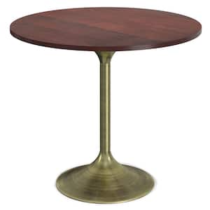 Radford Contemporary Walnut WOOD Pedestal Dining Table Seat 4