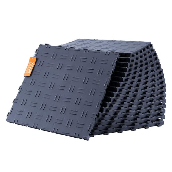 VEVOR Garage Tiles 12 in. W x 12 in. L Garage Floor Covering 25 sq. ft. Tiles Texture 0.53 in. Flooring Tiles (25 Pack)
