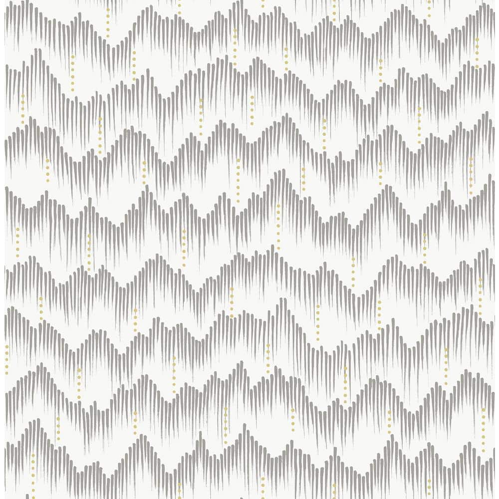 Holmby Grey Metallic Brushstroke Zigzag Non-Pasted Non-Woven Paper Wallpaper price history on PriceWatchPro