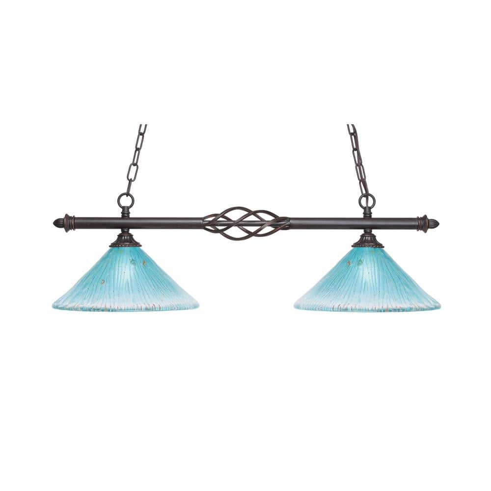 Bridgewater 2 Light Dark Granite Linear Chandelier, Any room with 10 in. Te