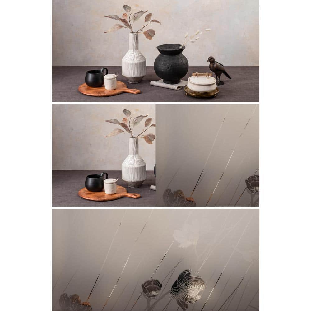 Frosted Silver Rose 24" x 36" Vinyl Window Film