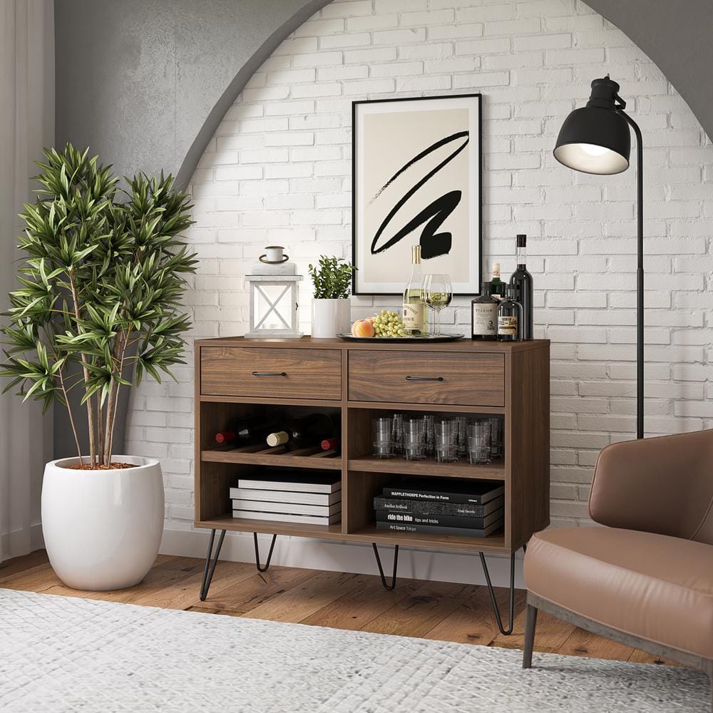 Pino Valley Walnut Beverage Cabinet