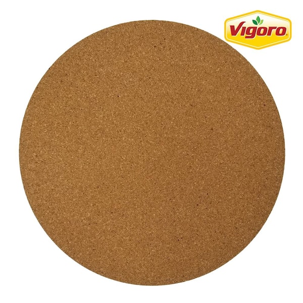 Vigoro 8 in. 100% Cork Mat Planter Saucer VG-CM8 - The Home Depot