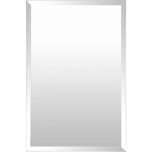 Livabliss Contour 30 in. H x 20 in. W Modern Rectangle Silver Wall Mirror