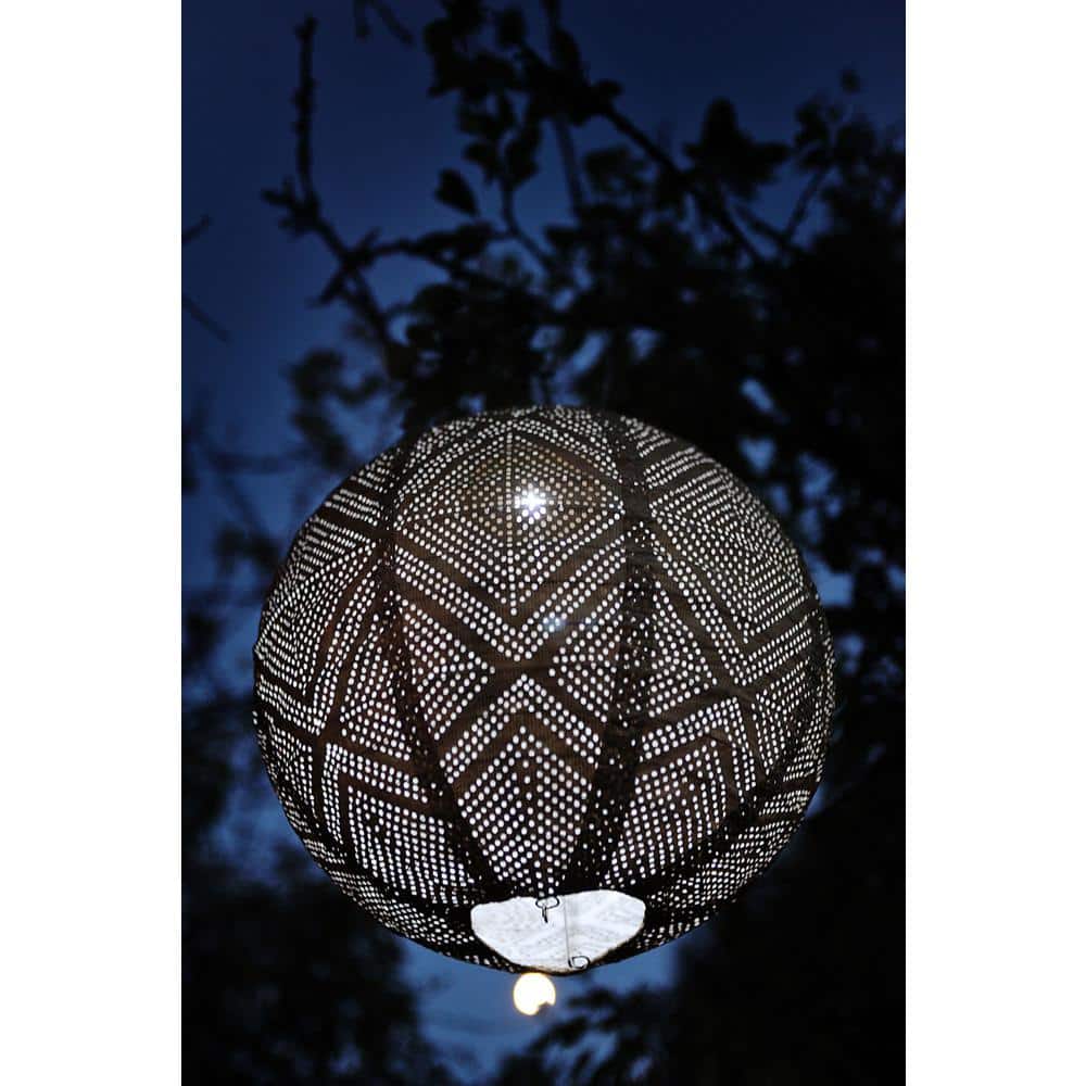 Soji Stella Bronze Solar Lantern 12" with Metallic Finish