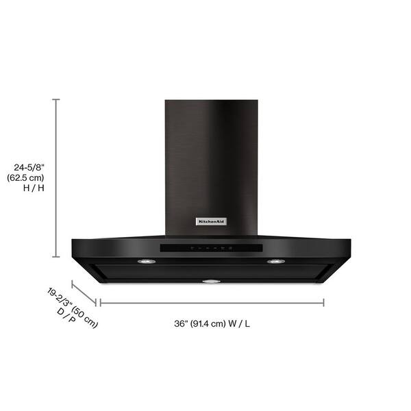KitchenAid Range Hood (KVWB606HBS) - Black Stainless KitchenAid Range Hood (KVWB606HBS) - Black Stainless