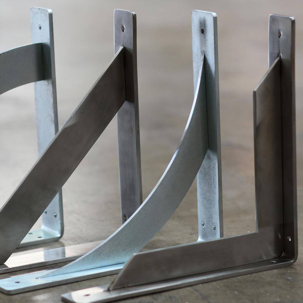 Hammered Gray 18" Steel Bracket for Shelves and Countertops
