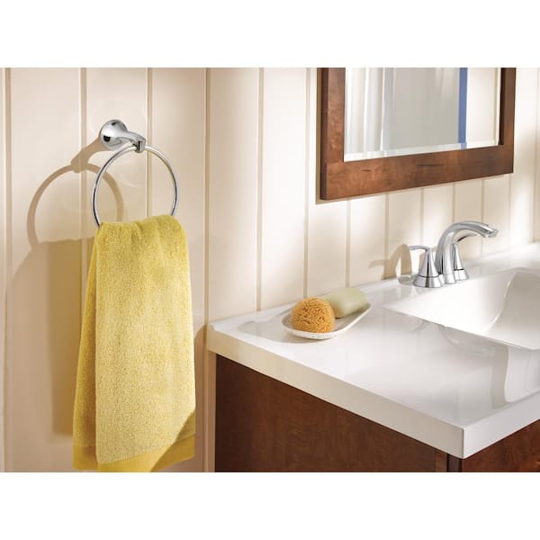 Darcy Towel Ring with Press and Mark in Chrome