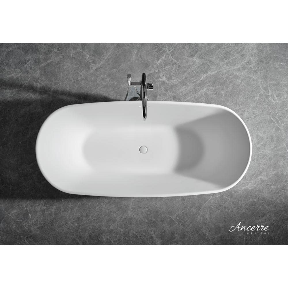 Heritage 70.9'' Matte White Acrylic Freestanding Bathtub