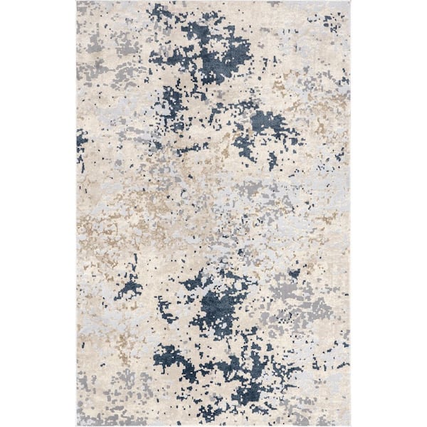 nuLOOM Chastin Gray 5 ft. x 8 ft. Modern Abstract Light Area Rug ...