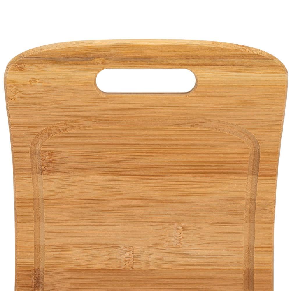 Large Curved Bamboo Cutting Board with Handle