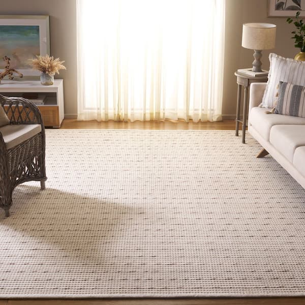 Vermont 8 ft. x 10 ft. Ivory/Beige Scandinavian Textured Stripe Area Rug