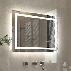 20 in. W x 28 in. H Rectangular Frameless Anti-Fog Wall Mount Bathroom Vanity Mirror