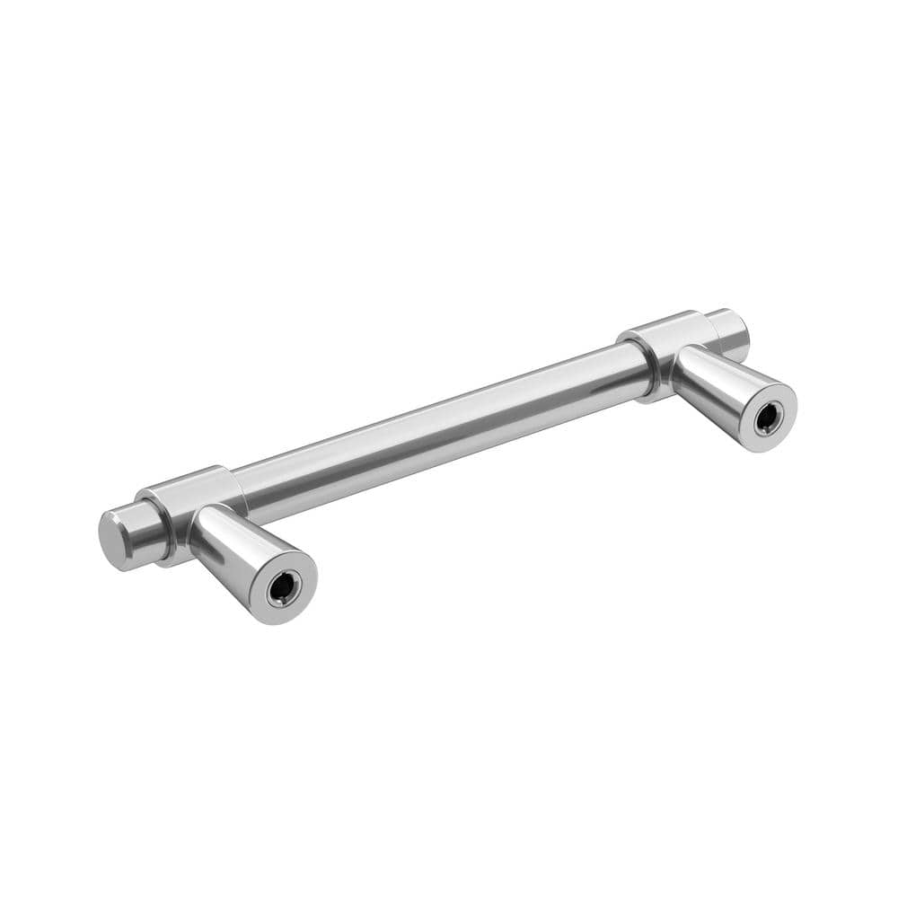 Polished Chrome Modern Cabinet Drawer Pull Bar with Mounting Hardware