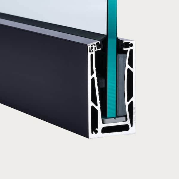 Glass Warehouse Rana 19 ft. Black Aluminum Base Rail