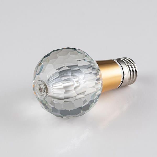 5-Watt Equivalent Disco Ball Shaped E26/27 Crystal LED Light Bulb in Warm White (1-Pack)