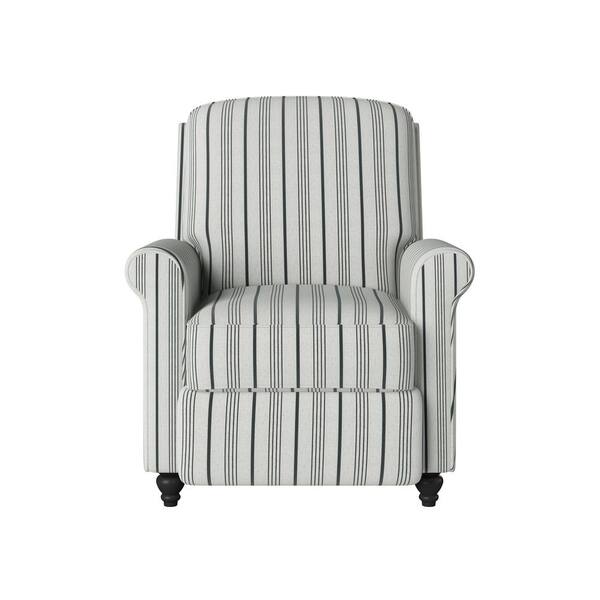 black and white striped recliner