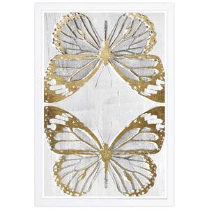 Golden Butterflies' Framed Animal Art Print 19 in. x 13 in.