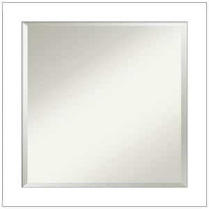 Wedge White 24 in. H x 24 in. W Framed Wall Mirror