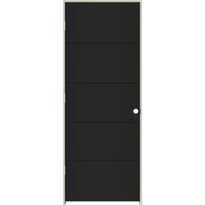 28 in. x 80 in. Right-Hand Hollow Core Onyx Composite Single Prehung Interior Door