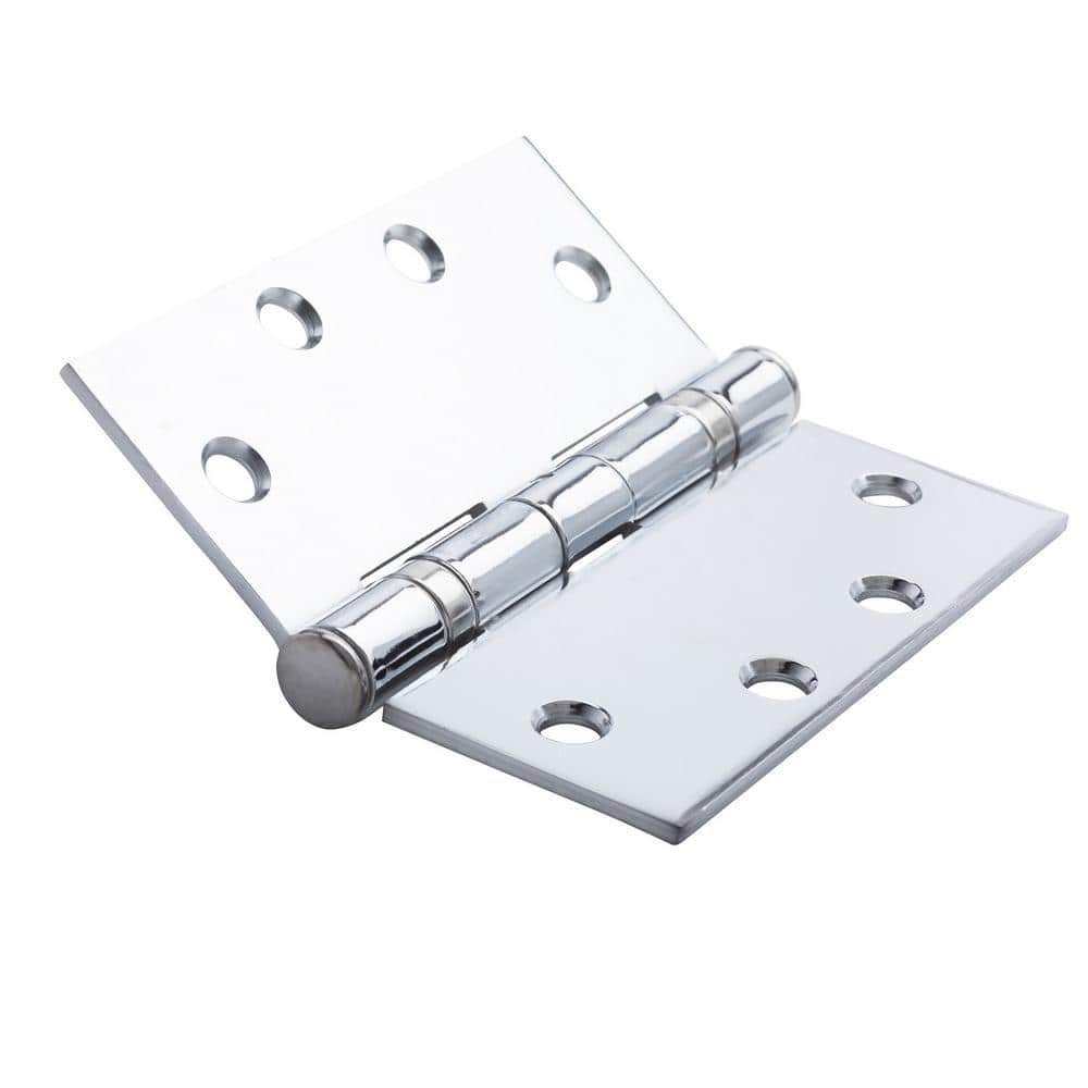 4.5 in. Bright Chrome Steel Ball Bearing Hinge Set