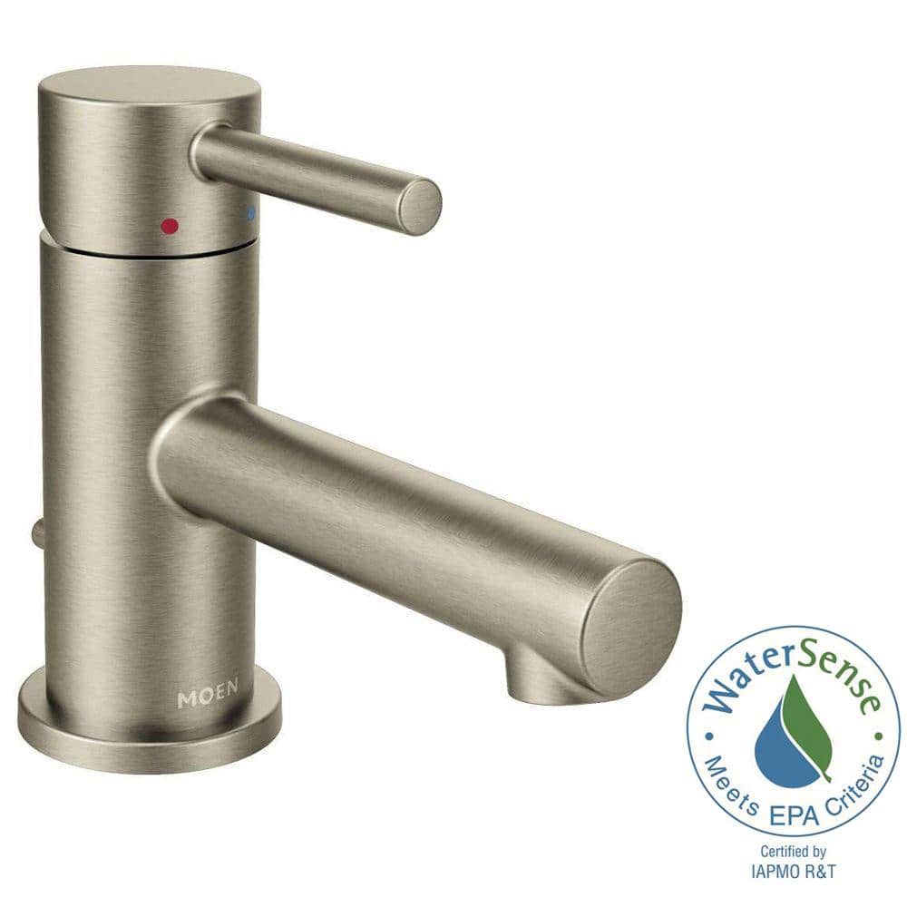 Brushed Nickel Single Lever Handle Lavatory Faucet