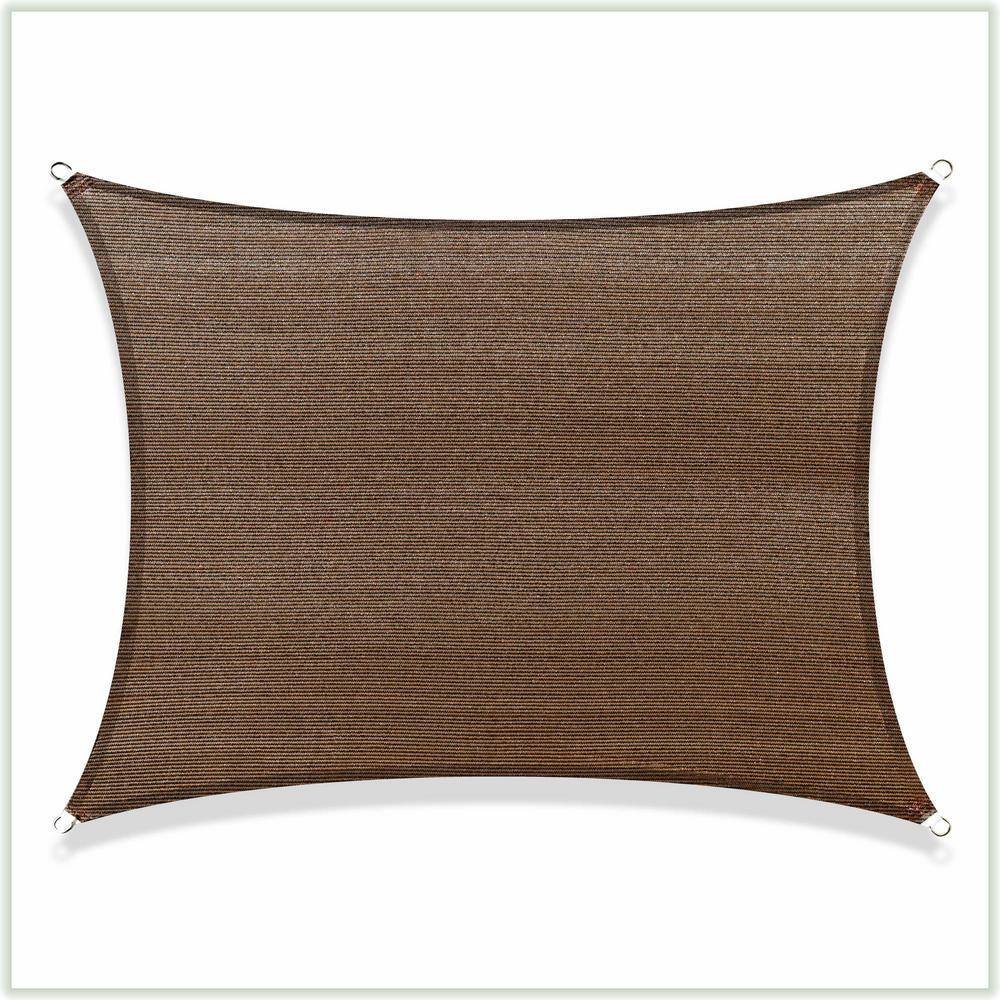 15 ft. x 19 ft. 190 GSM Brown Rectangle Sun Shade Sail Screen Canopy, Outdoor Patio and Pergola Cover (Custom Size) price history on PriceWatchPro